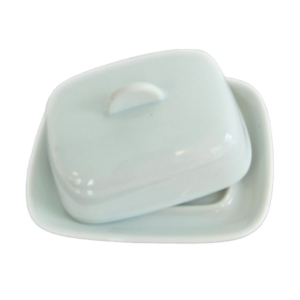 Beurrier en porcelaine + couvercle