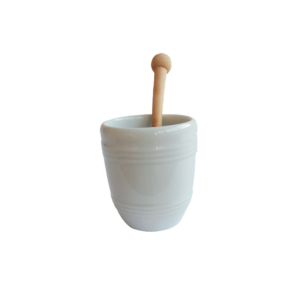 Moutardier Blanc + baton en bois