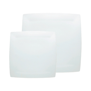 Plat Quadro Porcelaine Blanche