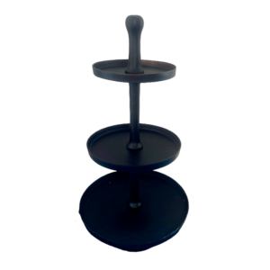 Serviteur 3 Etages Noir H 97 cm