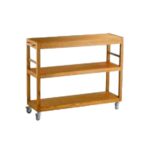 Desserte sur roulettes en bois naturel